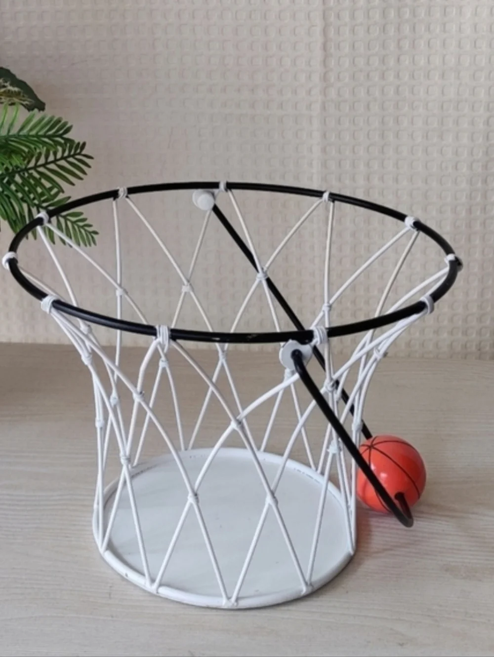 Metal Basketball Hoop Basket/ Container